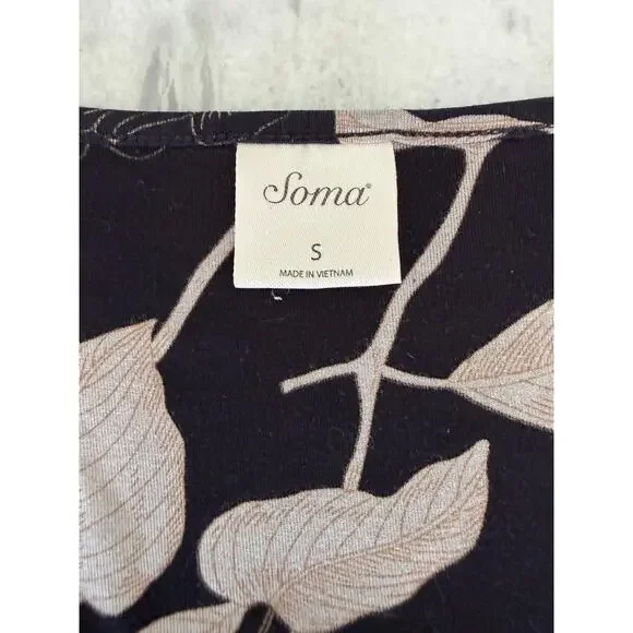 Soma Floral Print Nightgown Women’s Size Small Soft Comfy Loungewear - Picture 4 of 7